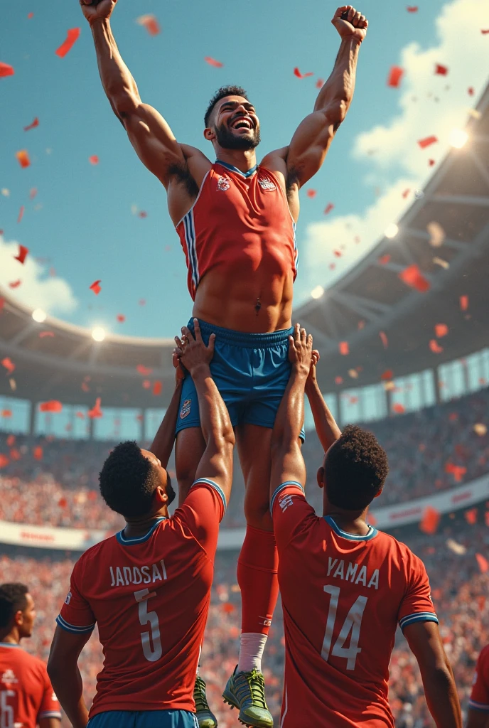 Athlete crying with happiness
