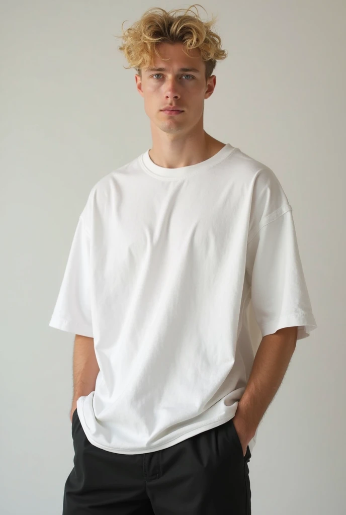 It's gotten a little better. Put on a white T-shirt and black pants.