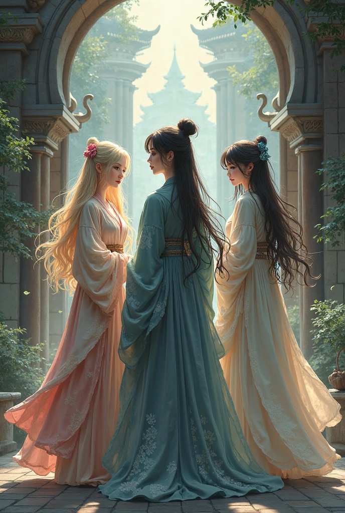 There is a picture of cherry blossoms.,There is a close-up of a flower in the middle,With leaves and flowers, Art Nouveau植物药, Art Nouveau, Inspired by Charles Morris DeMoult, James Jean & Alphonse Mucha, Inspired by Alexandre Cabanel, Alphonse Mucha in detail, Inspired by Eugene Glaser, Art Nouveau壁纸, 受到威廉·莫里斯of inspiration, Frederick Goodall (Frederick Goodall) of inspiration