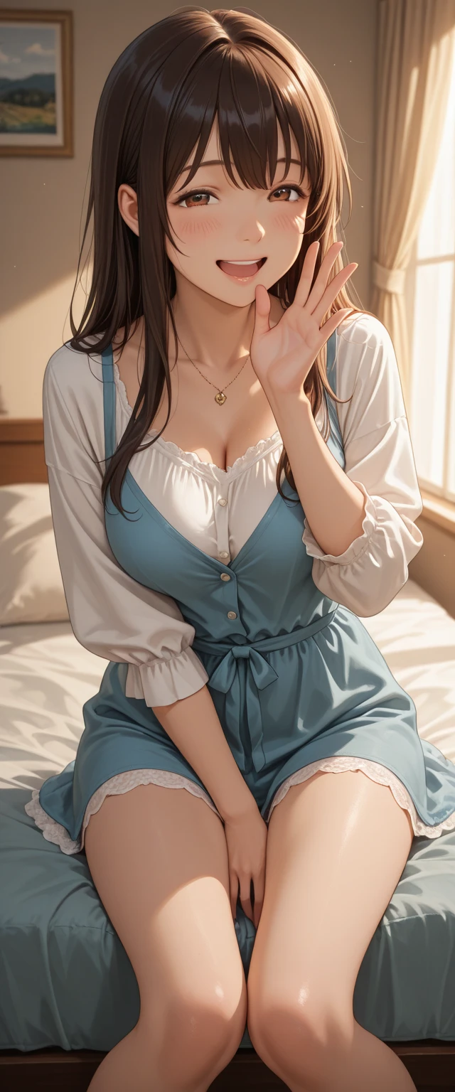 SAUNA,sitting,spread legs,(Random Pose),(floating in water),(soaked),(clothed:1.5),baggy t-shirt,(see through),lace swimsuit,(Thin type),(large breasts),(random hairstyle),(Highest image quality, (8K), Ultra-realistic, Best Quality, High quality, High Definition, high quality texture, high detailing, Beautiful detailed, fine detailed, extremely details CG, Detailed texture, realistic representation of face, masterpiece, presence)