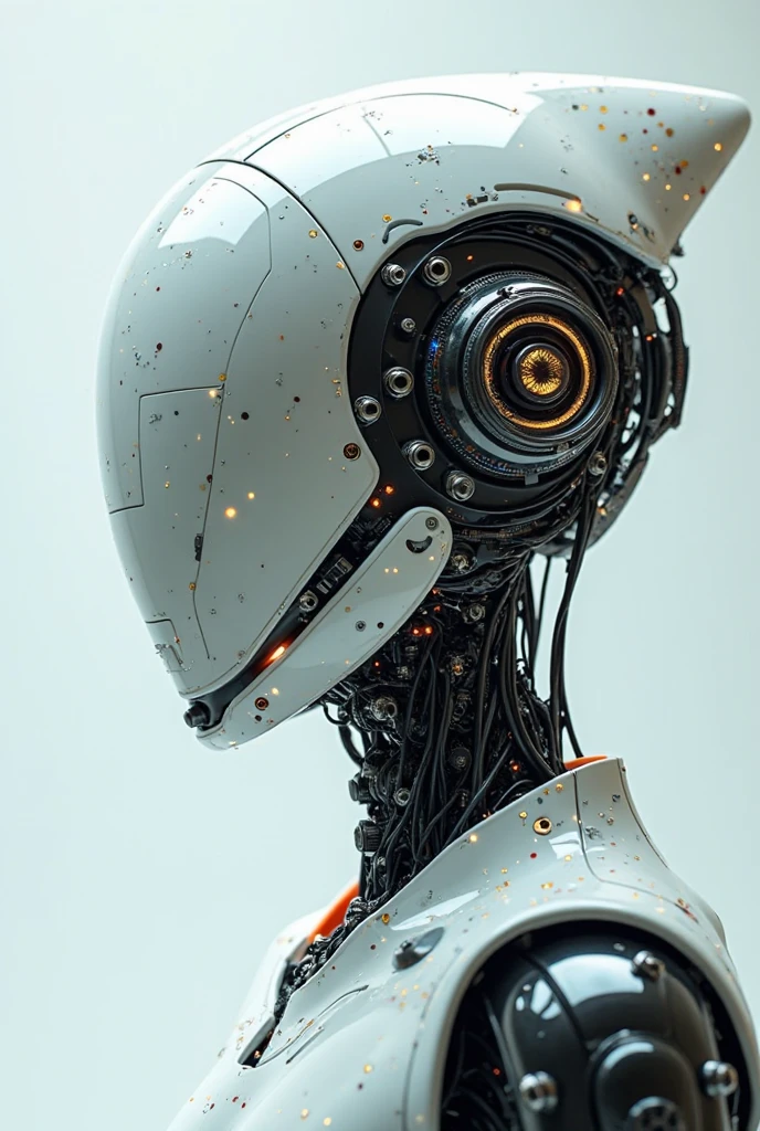 the robot's head does not look like a human