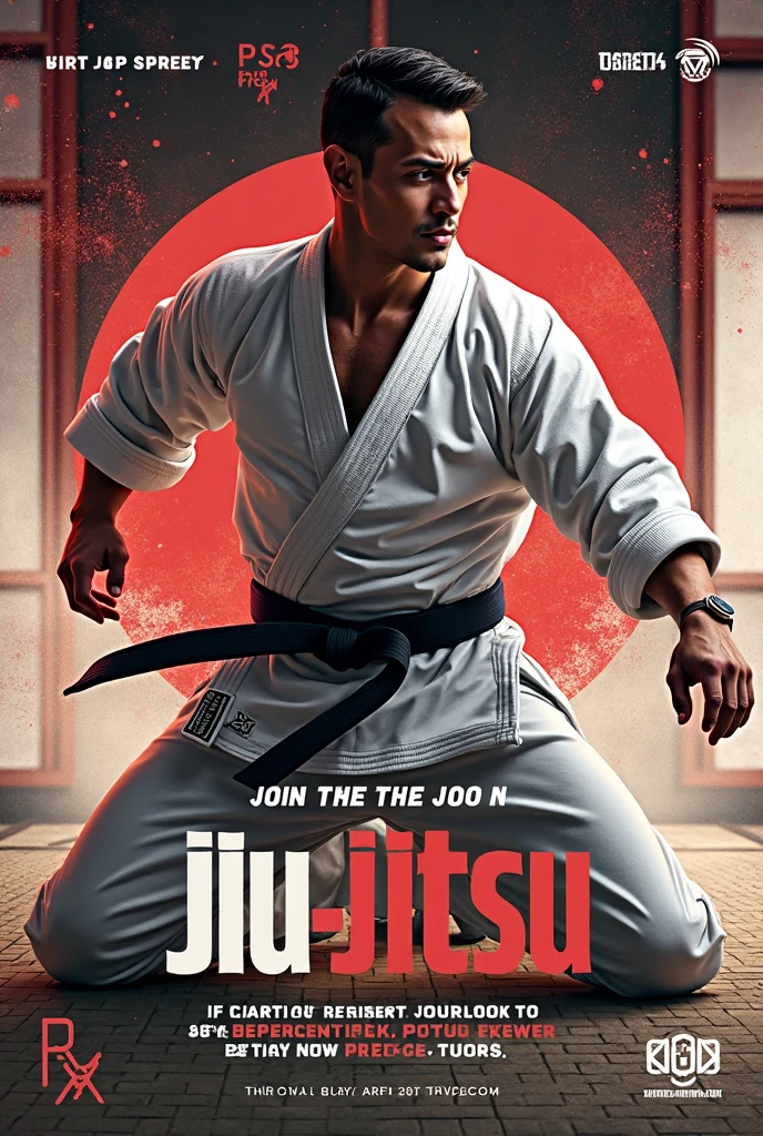 Create a jiu jitsu championship poster at Croatá's full-time school,school games