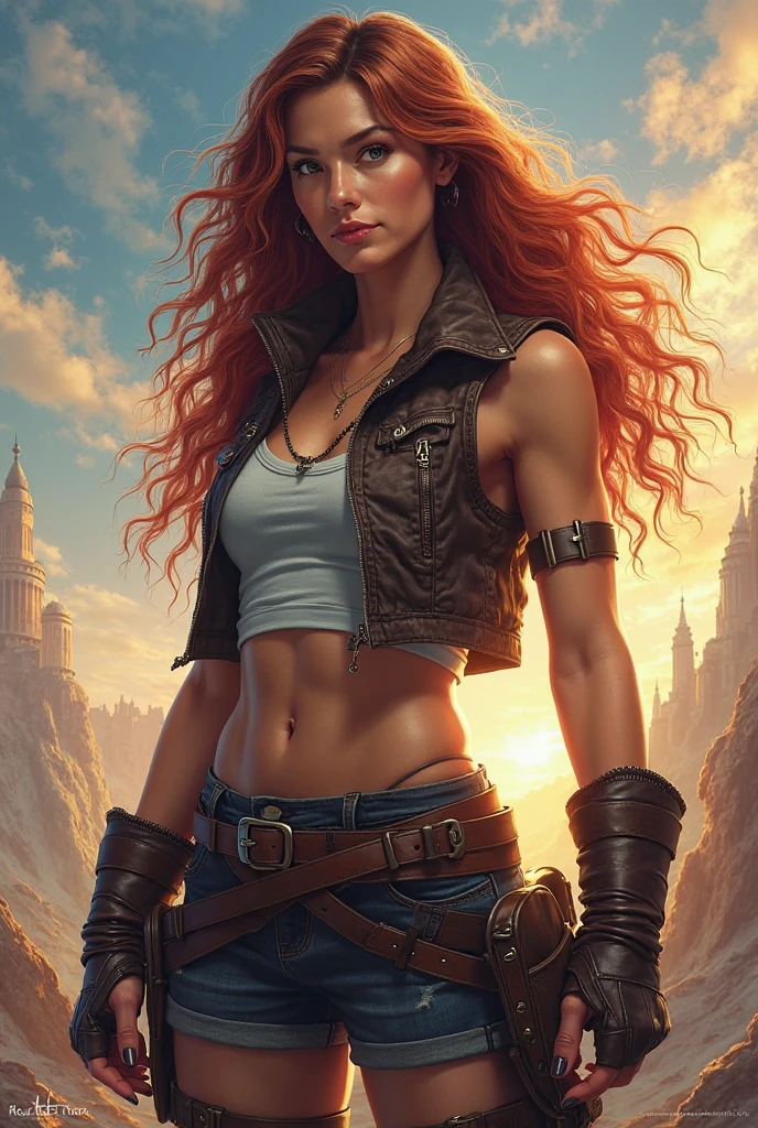 Emma Stone, (epic realist:1,1), (slender, big hips, big ass), detailed, cinematic, hyper-realistic, ((intricate details)), detailed eyes, hdr, ((intricate details, hyperdetailed)), digital painting, specular light, subsurface scattering, high and long field of wildflowers, sun setting on the horizon of the field,