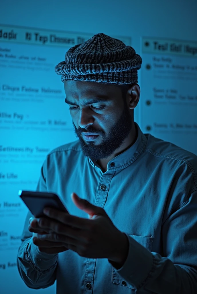 Somalia man using laptop with social media background facebook muzab-shine