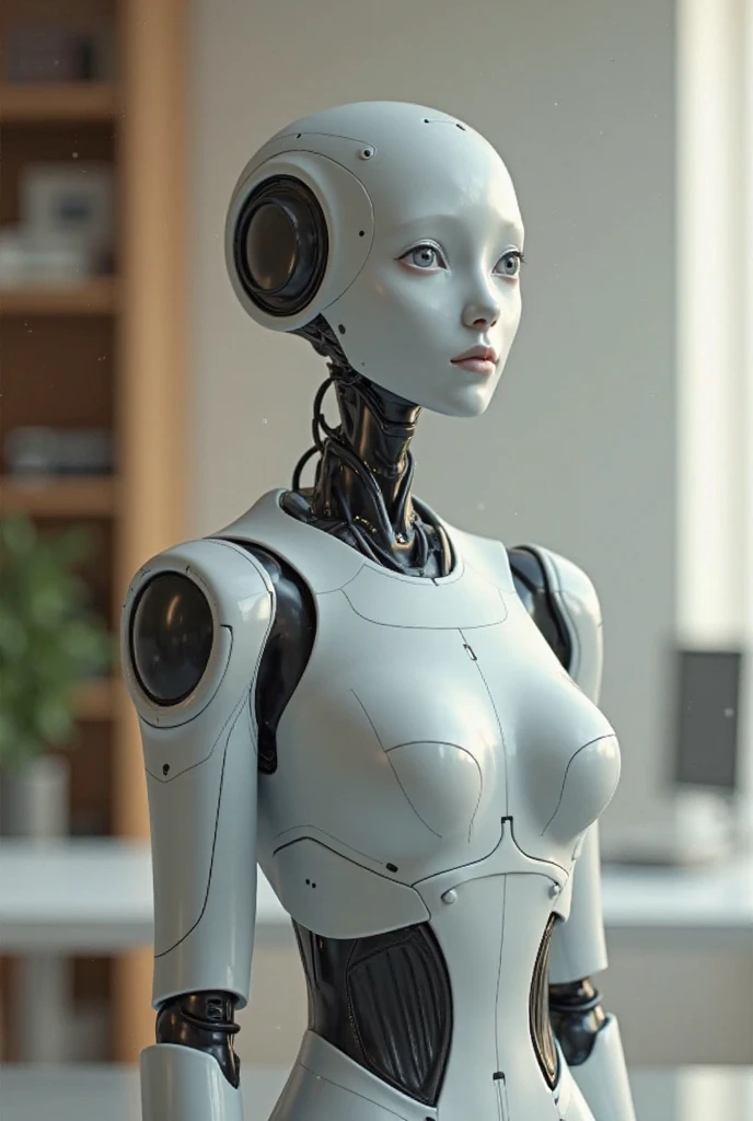 <lora:P14n03l3g4nt3b0n3XL:1>P14n03l3g4nt3b0n3 robot, black, white, ebony, ivory, luxury, 24mm, (analog, cinematic, film grain:1.3), Bokeh DOF, (Masterpiece:1.3) (best quality:1.2) (high quality:1.1)
