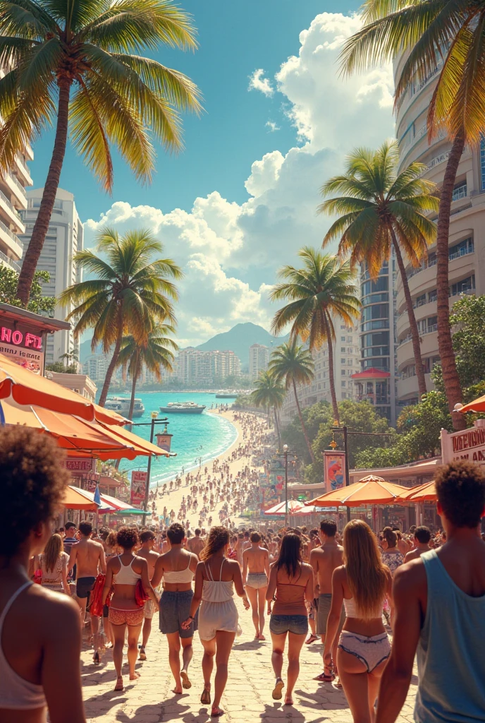Zombie apocalypse on Copacabana Beach
