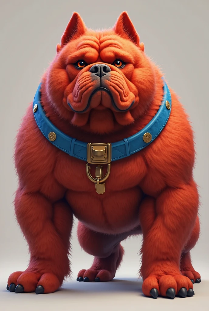 Create an image where you merge Mark Henry from WWE and Winni Pooh but in dark with Chucky hair