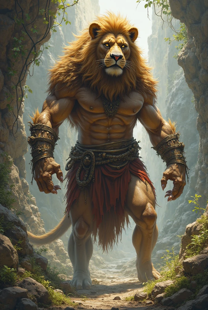  Combination    lion and human