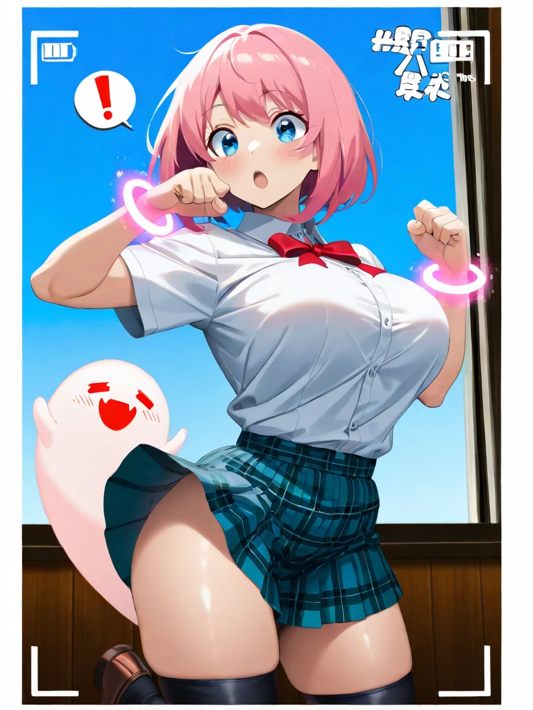 High quality、16 km race、anime screen capture、(((NSFW)))、(((bukkake)))、Lori、low length、(((smaller breasts)))、(obesity)、(thick thighs)、(Pink hair)、(((Wavy Hair)))、Ahoge、(Barrette)、 (short hair)、bob cut、(dripping sweat)、:o、(((wavy mouth)))、(Mouth wide open)、((Orange eyes))、white sleeveless shirt、Pink ribbon、yellow ruffle mini skirt、light blue striped knee socks、Light blue striped panties、yellow headphones、big ass、(cat pose)、(((((embarrassing)))))、Hands behind the head、both armpits、idol costume、on the light up stage、sitting on the floor、legs spread、