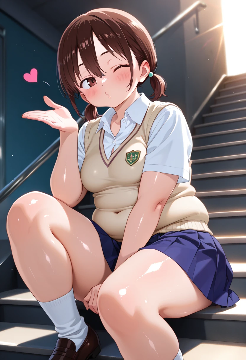 masterpiece, Highest quality, Nico_Yazawa,High resolution, 1 Girl, alone, Brown Hair, short hair, Twin tails、Purple eyes, , , ()、(Beautiful thighs), Carrying a red backpack, (randoseru backpack:1.2) Sweaty、Thick thighs、Highest quality、4K、1girl, 8years ocute, grin, the park、、Thick thighs、Men holding their penises and surroundins、Semen from the penis、Bukkakeake、(Bukkake)prile cuob、Lots ersby、Ahe length、、erection oipplob、School Swimsuit、Swinging、vaginal sex,Normaon、Spread yos