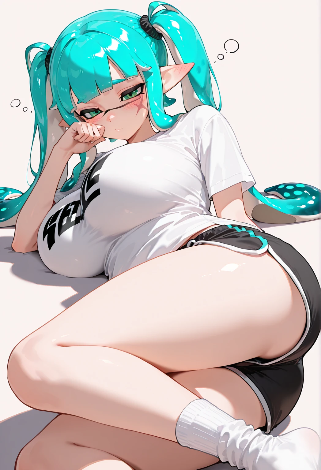 iono1,long hair,masterpiece,best quality,high resolution,nsfw,(sweat),sports bra,girl trembling with sexual climax,naughty face,