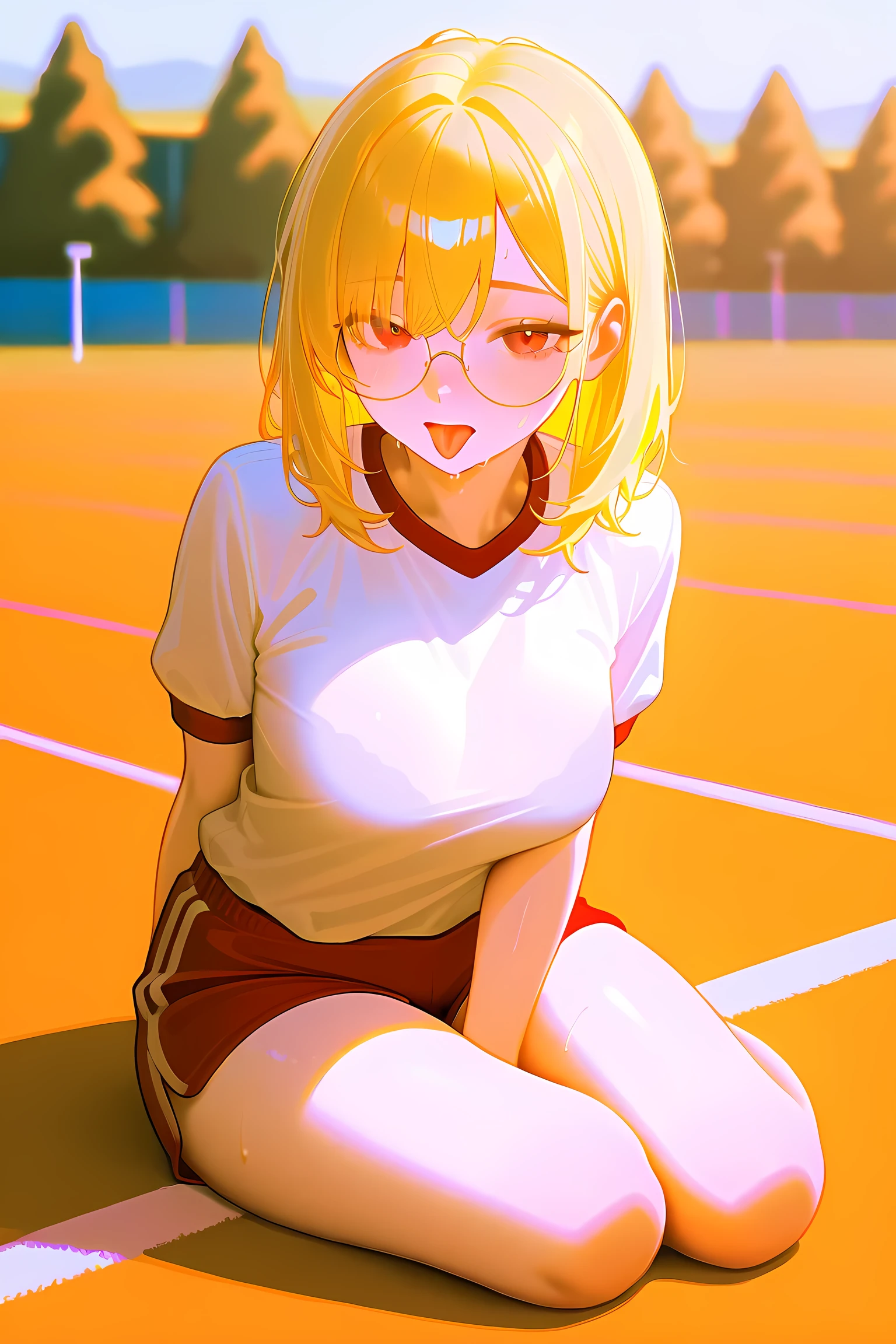 score_9, score_8_up, score_7_up, score_6_up, score_5_up, score_4_up, source_anime, rating_safe
BREAK,
<lora:TrailsOfColdSteel-ThorsNPCs-3-000015:0.7>, Louise, blonde hair, long hair, blue eyes, medium breasts, glasses, red-framed glasses, louisetennis, tennis outfit, hairband, wristband, sneakers, black socks
BREAK,
looking at viewer, happy,
leaning against wall,
BREAK,
1girl, solo, overlooking valley, on cliff edge, distant river, distant forest,
BREAK,
<lora:tokkyu:1>,, <lora:Smooth Anime Style LoRA XL:0.7>