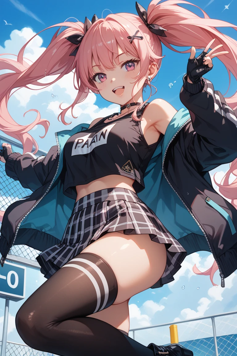 ((Seductive Anime Girl:1.3, solo:1.5))、((age girl:1.2))、((fusion of rabbit and girl:1.4))、rabbit ear、((Running:1.3, ))、((happy smile:1.3))、energetic、((pink color, leather clothes))、((Being in grassland:1.3)), erect nipples、((open clothes:1.2))、((crop top navel:1.2))、((small breasts))、((sleeveless:1.2))、((Glossy realistic skin texture))、((full body))、Glossy realistic skin texture、shiny skin、masterpiece, ultra-detailliert, 8k, hiquality, Top image quality, Smooth texture、watercolor