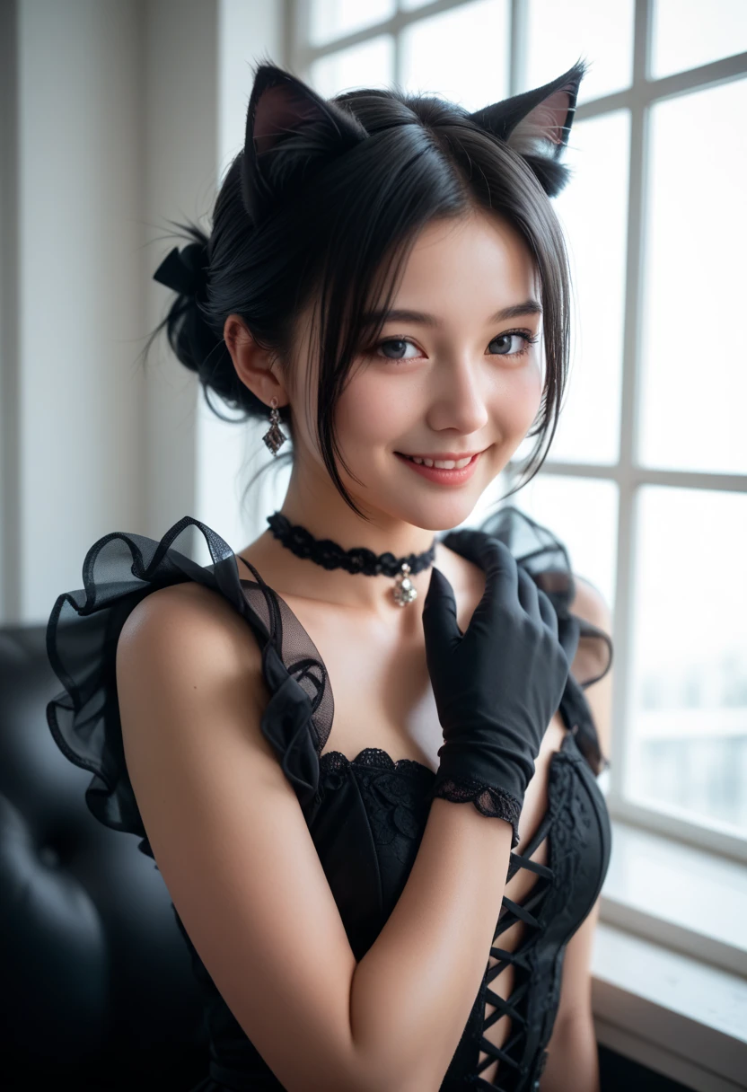 a lot of details, (underweight), 30 years old, detailed black hair, beautiful detailed hair, super fucking beautiful, delicate beautiful face, complex details beautiful and delicate eyes, perfect hands, (flat chest best quality:1.5), perfect and delicate limbs, detailed skin, best quality, ultra-detailed,(cheerful grin:1.5),
gothic, full body, best detailed girl, Exposing cleavage, beautiful detailed fullbody, long black hair, detailed clothes, flowing lace, red Clothes, Beautiful and delicate violet light water surface, dreamcore,