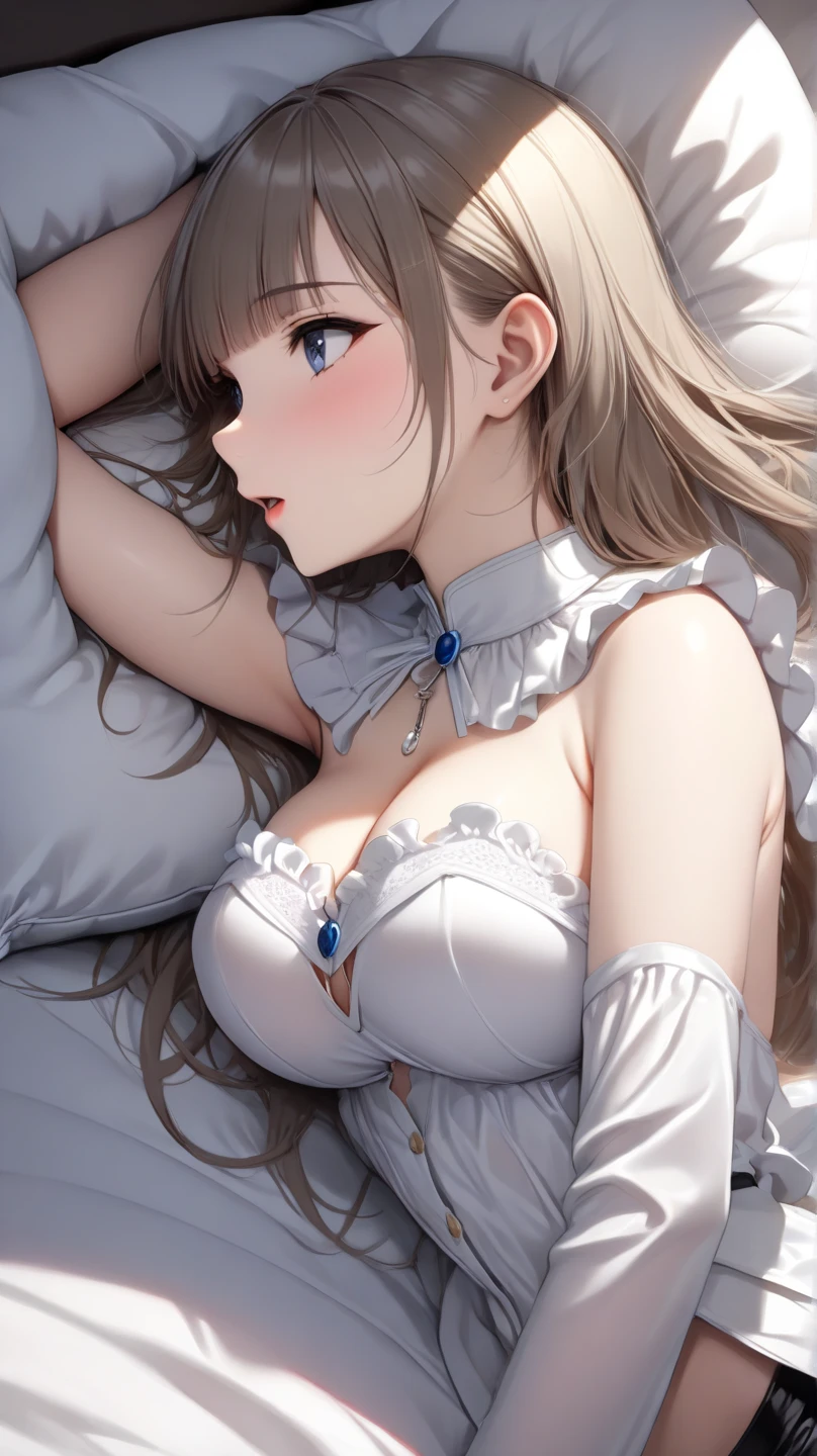 masterpiece:1.4,best-quality,Super Detail,Very Delicate and Beautiful, ((( nsfw, beautiful slutty whore woman with spread legs, sex, sex act, orgasm, pussy, vagina, cum ))), beige hair, very gigantic breasts, cleavage, very slender, perfect face, beautiful eyes, perfect body, at night