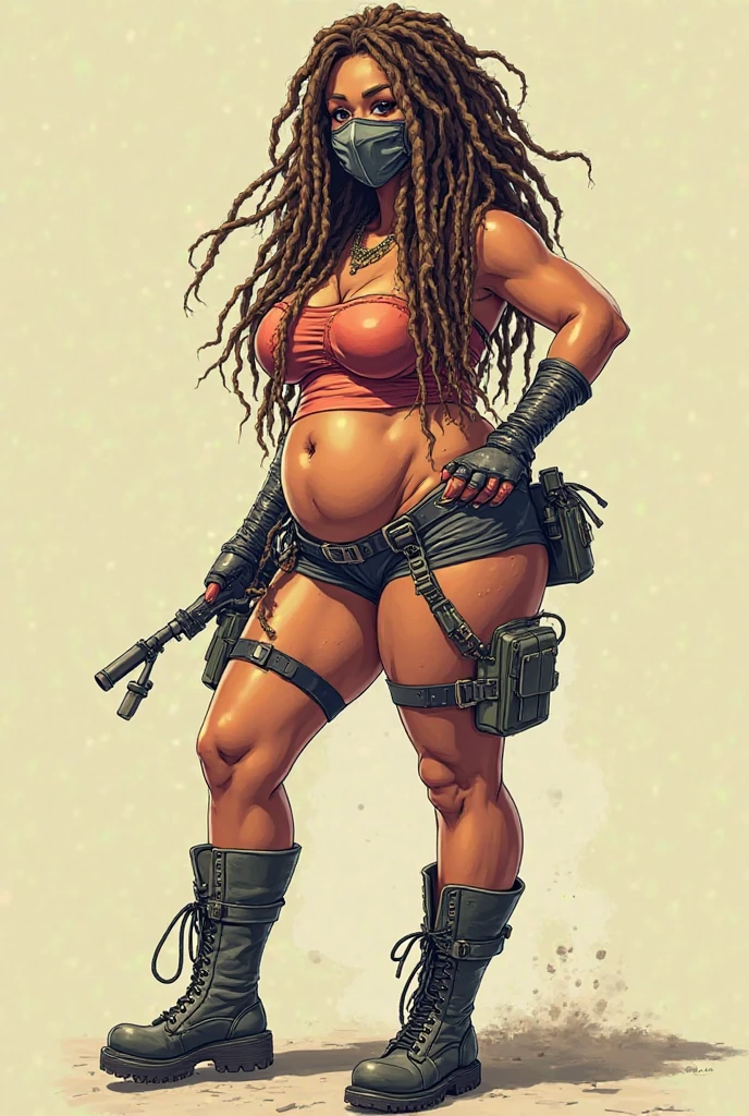 (Masterpiece, best quality, intricate details, 1sologirl) iron collar, arms behind back, iron cuffs, shackles, bound ((standing by wooden pole:1.2)) ((female Black Dark skin Gyaru)) show entire body frontal position, feet in view, realistic, gorgeous 16y.o. darkest skinned mixed race female, black African, barefoot no shoes, looking to viewer straight symmetrical, solo girl looking to the camera, cow bell choker leather collar choker neck bell, metal sandals, black and white bikini (cow pattern) black thigh highs