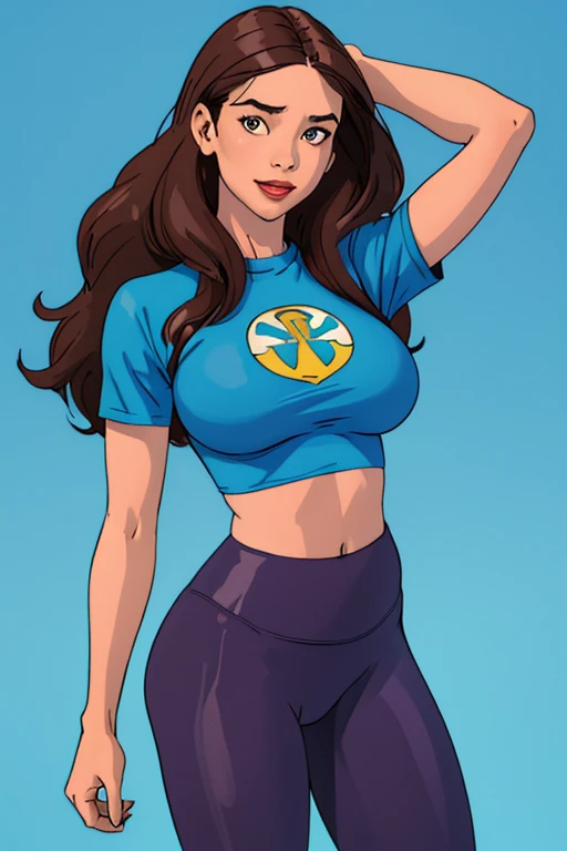  junto com o Procreate Girls Head base stamps personagem das HQs da Marvel  de 35 anos, Jennifer Connelly very long to the waist and half curly with bangs, seios pequenos, olhos grandes com um brilho apaixonado, olhos verdes mel, Um lindo sorriso, vestindo uma camiseta preta longa com um terno feminino verde e jeans, in a serious and sweet comic-style pose, alta qualidade Jennifer Connelly (estilo de desenho animado:1.2),  [(lindas mulheres de meia idade]) desenho de vestindo um moletom folgado e oversized, grande sorriso, olhos perfeitos, rosto detalhado, fundo de festa, pose divertida, olhar sedutor, confete, simple white background along with Marvel comic character Daredevil Procreate Girls Head base stampsstyle Cartoon style digital illustration GTA stylePortrait of a young girl, 8k realista, luz natural suave, 85mm, luz do sol em seu rosto, cinematic lighting, Lumen reflections, fotografia, ambiente de boate, hiperrealismo,