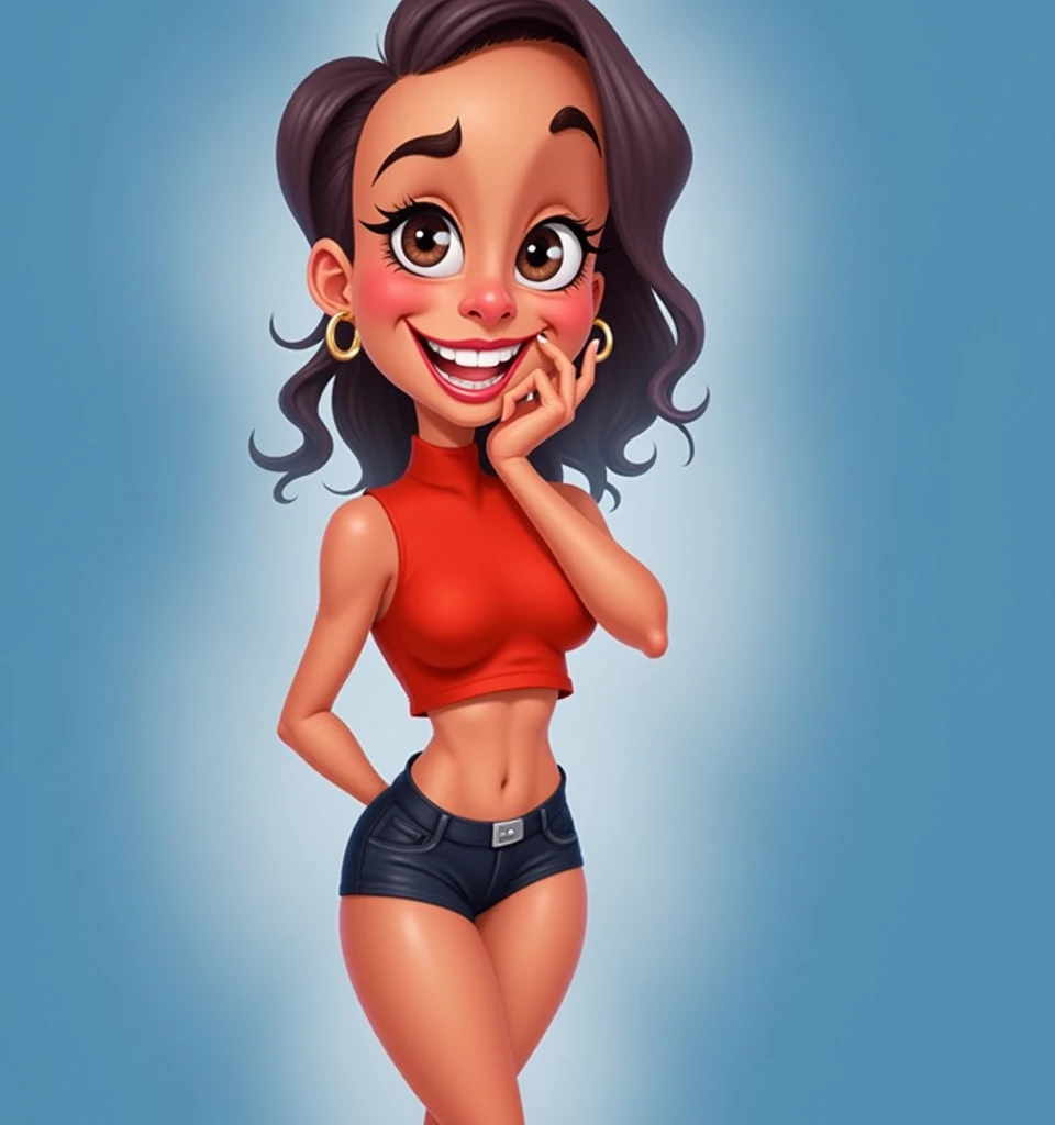 4k, Comic Babes, drawing of a woman in a bikini with a pink blouse, in cartoon style, Cartoon character, CARTOON ARTstyle, highly detailed cartoon, cartoon style illustration, character is in her natural pose, art cartoon digital, cartoon illustration, character posing, animation character, cartoon style, cartoon digital painting, digital art cartoon, show rendering, realistic cartoon, CARTOON ART, blended character