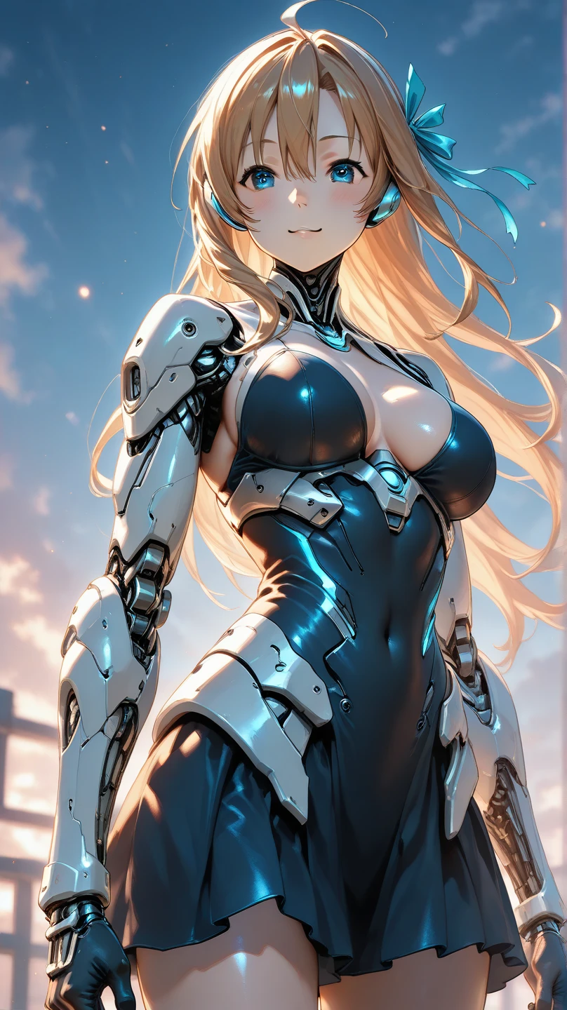 (Adult women:1.5)、Very detailed、highest quality、Best image quality、masterpiece、8k、Anime Face、A kind smile、Open your mouth、Sparkling blue eyes、(Blonde Wavy Hair:1.5)、、Muscles of the whole body、camisole、Thigh belt、mini skirt、(Wearing white bikini armor:1.5)、(Cowboy Shot:1.5)、(Leg armor:1.5)、(Wearing a helmet:1.5)