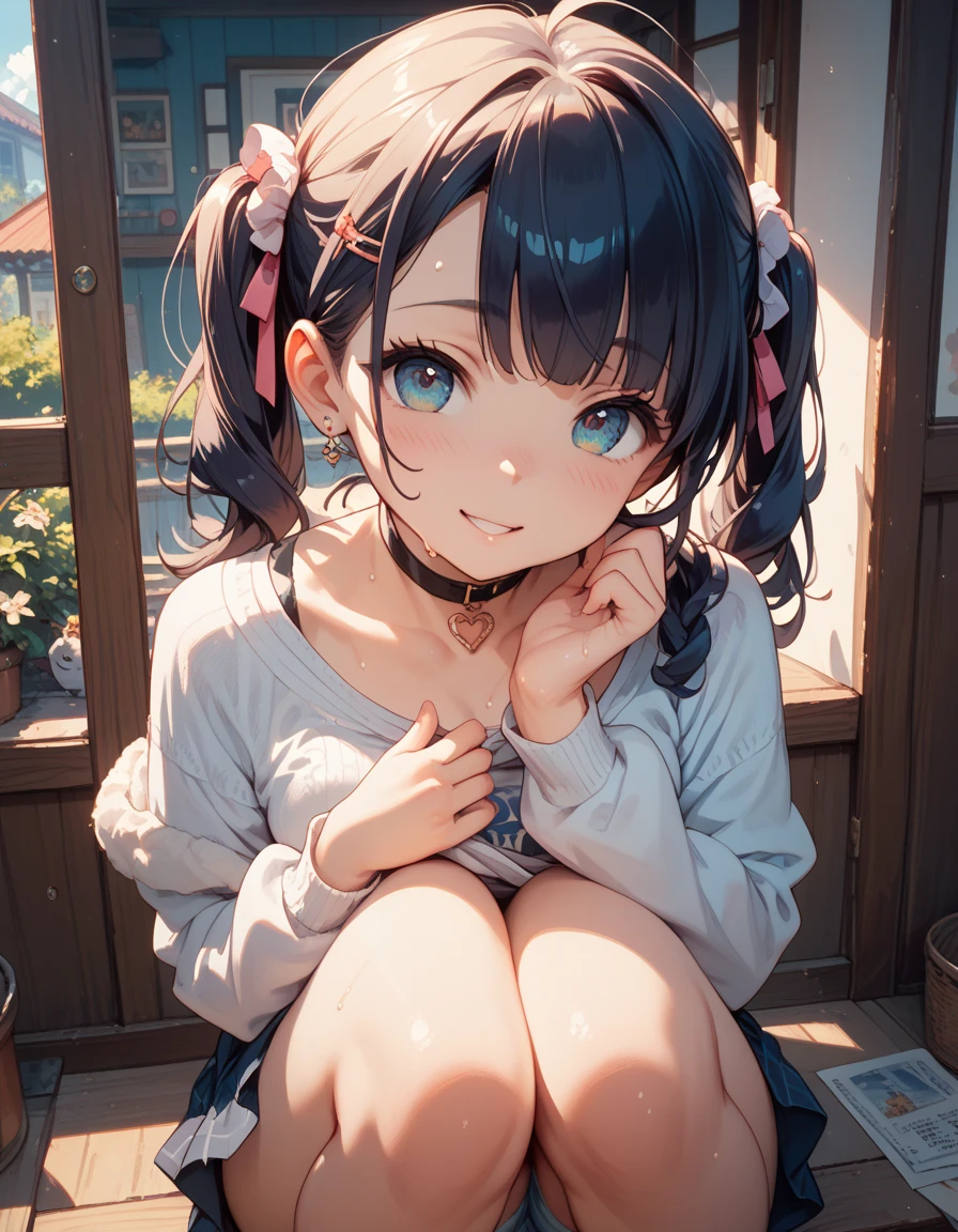 (masterpiece, best quality, ultra quality, high quality, hyper detailed, intricate detailed, perfect anatomy, shiny skin), (upper body:1.2), (three women are posing for a camera), (Stand in line), (indoors, bed, pillow), Lift up your camisole, (full nude), smile, shy, red cheek, blush, (Open your mouth), brown hair, blond hair, navel, jewelry, looking at viewer, necklace, long hair, short hair, Abdominal muscles, straight hair, bob cut, blunt bangs, silky hair, hair clip, hair band, hair ribbon, one-length haircut, ducktail, outward curled hair, French twist hair, twintails, side ponytail, single braid, wavy hair,