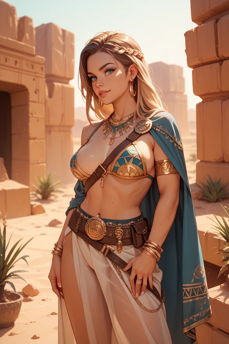gwen tennyson,yorha 2b,tracer,y'shtola rhul,1girl,overwatch,atelier ryza,close up,meadow view,tattoos,royal yellow and white plugsuit,white short sleeve silk leotard,full plate egyptian armor top,white tight silk skirt,white embroidery egyptian corset,pharaoh makeup,green eyes,long straight multicolored silver hair,long dress train,sexy smile, freckles,beautiful girl,white egyptian thigh high boots,large breasts, ((leaning forward)), 8k,ultra detailed,realistic,fantasy art,egyptian pharaoh uniform,egyptian pharaoh dress,ear piercings,egyptian hand and neck jewelry,(weather:windy),long white egyptian cape,ancient Egypt,pharaoh hair pin,flower petals flying,egyptian pyramid,egyptian pond garden,white panties,