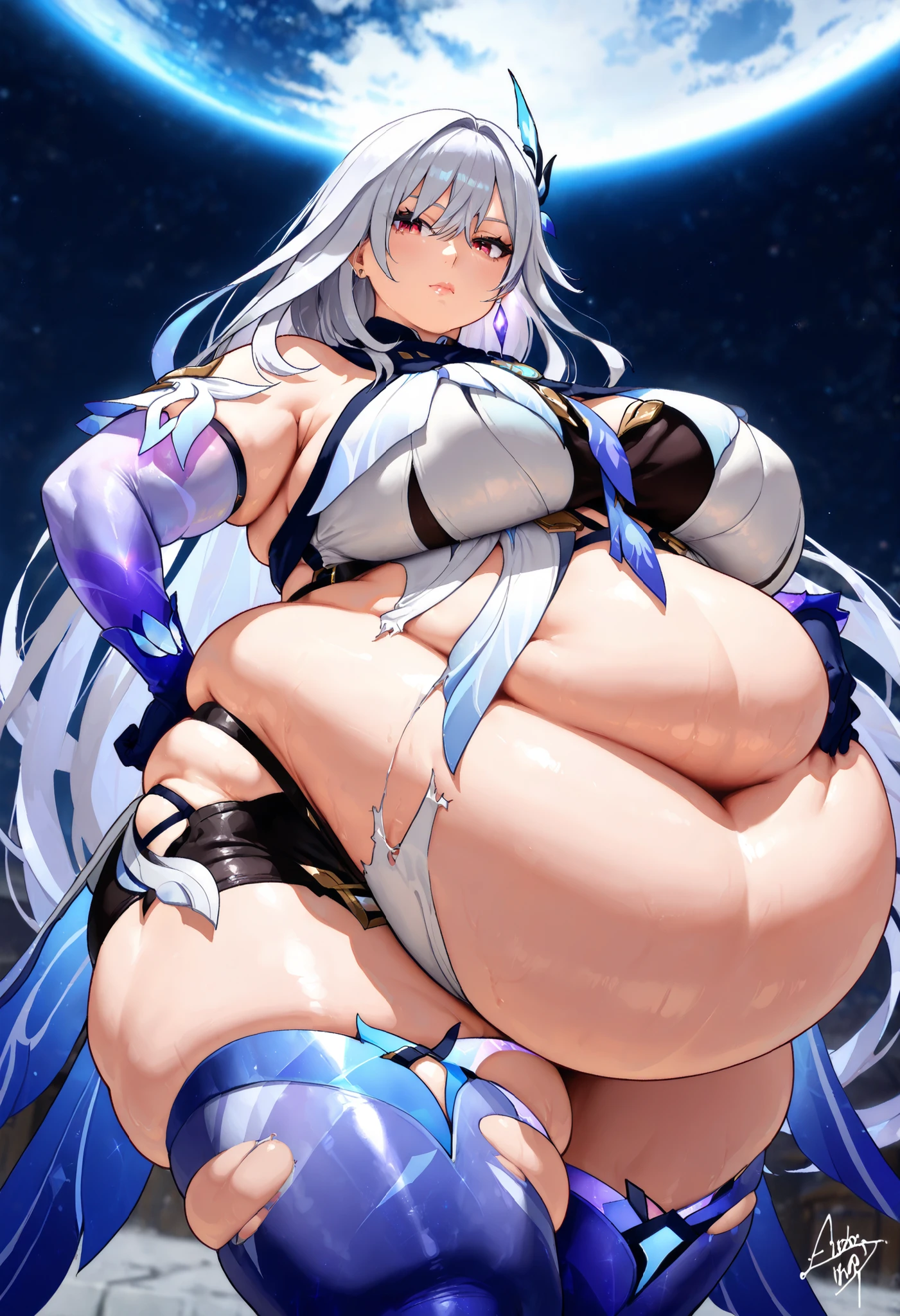 alta calidad, super detallado, (super detallado:1.4), ph_kiana, kianahd, kianads, (masterpiece:1.6, best quality), (finely detailed beautiful eyes: 1.2), night, full moon, masterpiece, best quality, big belly, huge belly, vore, big belly, (big belly:1.7), (large belly:1.7), large belly, huge large belly, hermoso, obra maestra, mejor calidad, cara extremadamente detallada, perfect ilumination, hyper pregnant, (hyper pregnat:1.6), 1girl, solamente, (manos perfectas, Perfect anatomy), Masterpiece 8k, (belly con forma humana:1.3) , one eyes close , sonrojo, muslos anchos, caderas anchas, boca abajo, acostada, acostada sobre barriga, hermoso, obra maestra, mejor calidad, cara extremadamente detallada, perfect ilumination, 1girl, solamente, (manos perfectas, Perfect anatomy), Masterpiece, 8k, , cara detallada, (cara detallada;1.4), sonrojo, sonrisa, manos perfectas