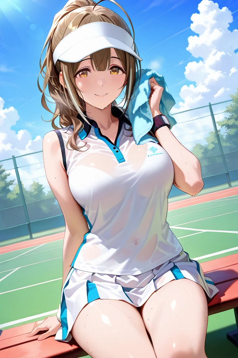 {{{{{16k,Ultra High-resolution realistic photograph of neat virgin first-year junior high school girl's in School-designated gym uniform with junior high ribbon as pretty as a actress in Grass schoolyard, She's in the first year of middle school, but she's too well developed, her cleavage tits are too beautiful, Her bra is showing through under her gym clothes, Aura of being irresistible, but a virgin}}}}},{{Extremely detailed}},{{{{{dye her cheeks flush and integrated her head pure small, thick lips, Enchanting thick gross idol's Lips, She's a volleyball player so she has big boobs}}}}},{{{{{the bang ponytail hair}}}}},{{{{{She get more attractive and smoother her body, her expression and appearance are transformed into that of a pure, Her white tits are so fluffy, and are depicted in great detail, but her sex appeal from her cleavage fills the schoolyard, her bodyline and tits and hips are getting cuter and cuter, She has been reborn as a pretty one-in-a-thousand-year girl with a sparkling aura of cuteness}}}}}