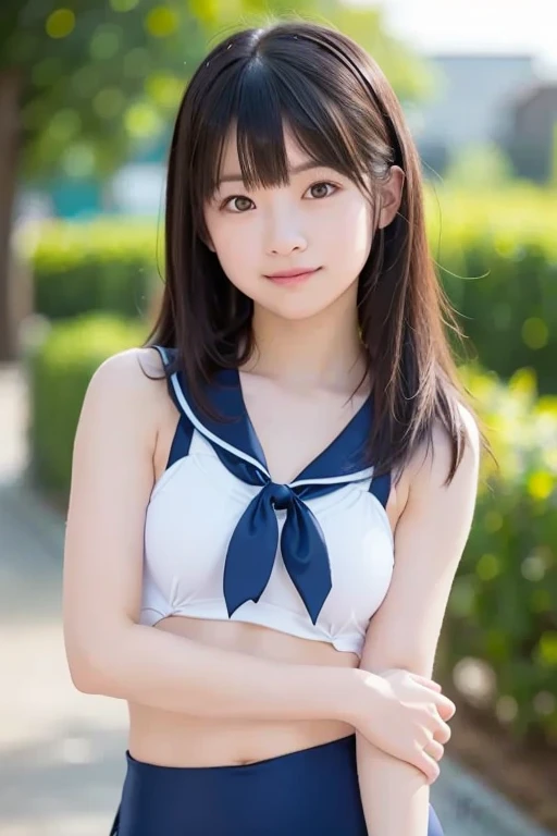 1 girl, happy, smiling, intelligent face, (super time: 1.2), (school uniform: 1.2)), RAW photos, (photorealistic: 1.37, realistic), high-definition CG integrated 8K wallpaper, (HQ skin: 1.8, glossy skin), 8k UHD, DSLR, soft lighting, high quality, film grain, Fujifilm XT3, ((upper body: 1.6)), ( Professional Lighting: 1.6), white socks, little girl, open legs, full body shot, (((sheer underwear)), feet with socks, open legs, five fingers, small,