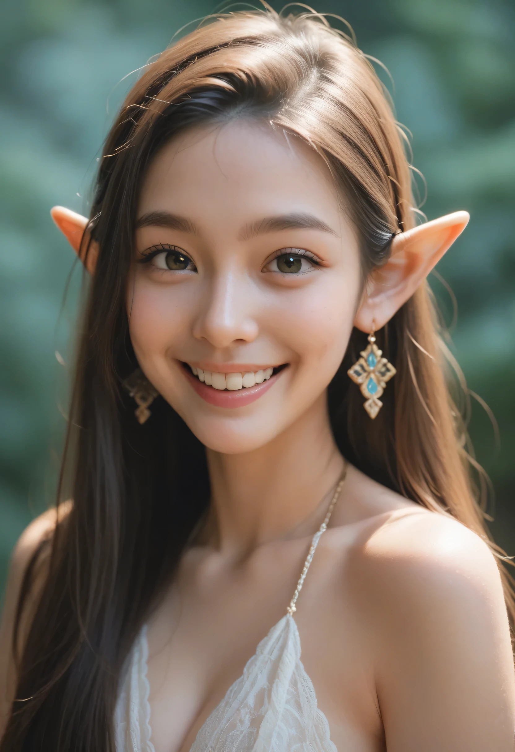 A sacred and enchanting elf, Fearless smile