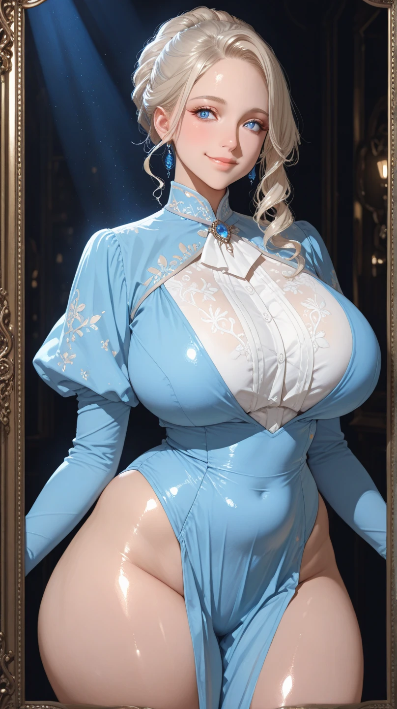 (masterpiece, high res, absurd res, unity, 8k, best quality, :1.4), (retro bedroom:1.3),
(Cassandra Alexandra:1.2),
(details eyes, perfect eyes, correct face, correct anatomy, correct hands, correct fingers, perfect shape:1.5),
(full body:1.2), (feel horny, slut:1.2), (she is crazy about his penis, sex addiction, sex slave:1.2),
(cry, tear, smile, ((orgasm face)):1.2),
(Cassandra Alexandra's outfit, hairband, armor, dress, necktie, pantyhose, elbow gloves, no undressing:1.5),
(standing:1.4),
(mature body:1.5), (abs:0.8), (her breasts are ultra huge and round shape:1.8), (ultra thin waist:1.4), (hourglass body:1.2), (slender:1.5),
(nsfw, fucked silly:1.0),
(Cassandra Alexandra's hairstyle, big hair, short hair, beautiful shinny hair:1.4),
blue eyes, (gorgeous face:1.2), (round and big eyes:1.0), (cute face:1.3), (very young:1.5),
Realisian-Neg, badhandv4