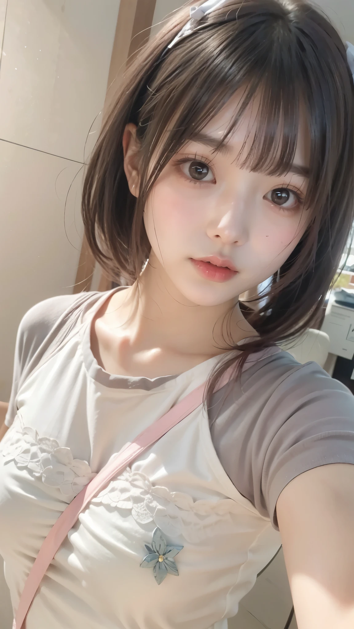 Super cute girl、accentuated breasts、slender body、Highest Quality、8K、 RAW photos 