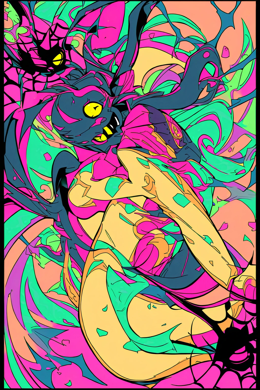 Seductive psychedelic horror, Trippy ??????, body horror, having ???, real breasts, detailed nipples, surreal ???, ??? trip, sensual, psychedelic vaginal sex, provocative, colorful, glowing, perfect ??????