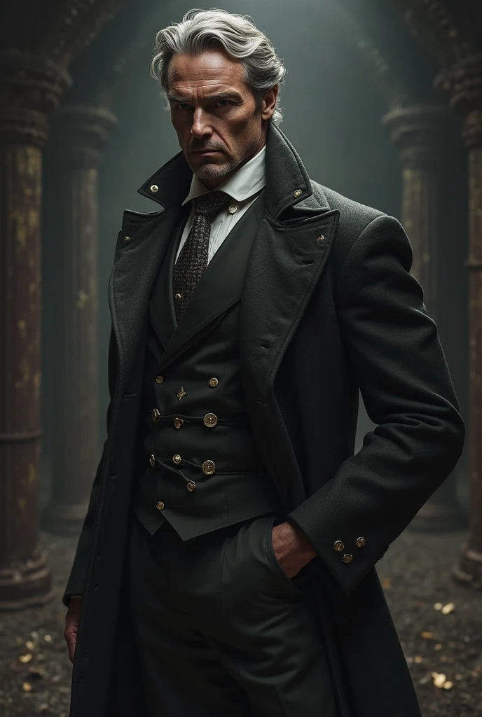 Doctor Steel, one man, bald, wearing black glasses, thin, , passion, lust,rect anatomy, Victorian era, The most realistic face, realistic body, detailed face, there is a telescope in the back