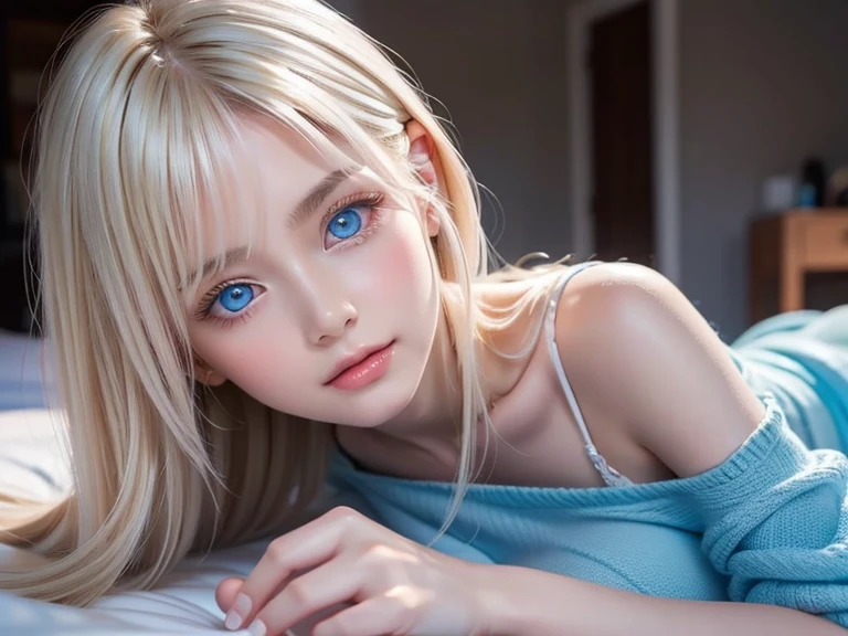 visage Femme blonde
