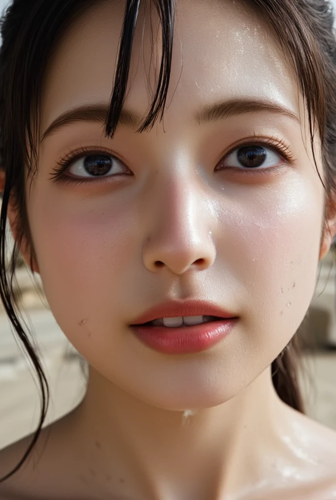 masterpiece, Highest quality, Realistic, Highly detailed CG integrates 8K, 8K,(Very beautiful face, Beautiful Lips, Beautiful Eyes), Exquisitely detailed face,1 Girl, Very beautiful girl,Exquisite eye makeup,Subtle eye detail,The best example of four fingers and one thumb,Toned figure,Nice and beautiful smile,、Age 25、Highest quality、8K Masterpiece、Ultra-high resolution、(Photorealistic:1.3)、RAW Photos、1 girl、Silvery white hair、Glowing Skin、1. Super-beautiful Cyberpunk Soldiers、((Ultra-Realistic Details))、Portrait、Global Illumination、Shadow、Octane Rendering、8K、Super sharp、Beautiful breasts、Bare skin exposed in the cleavage、Metal、Cold colors、、Very intricate details、Realistic Light、CGSoation Trend、Beautiful Eyes、Shining Eyes、To the camera、Neon Details、