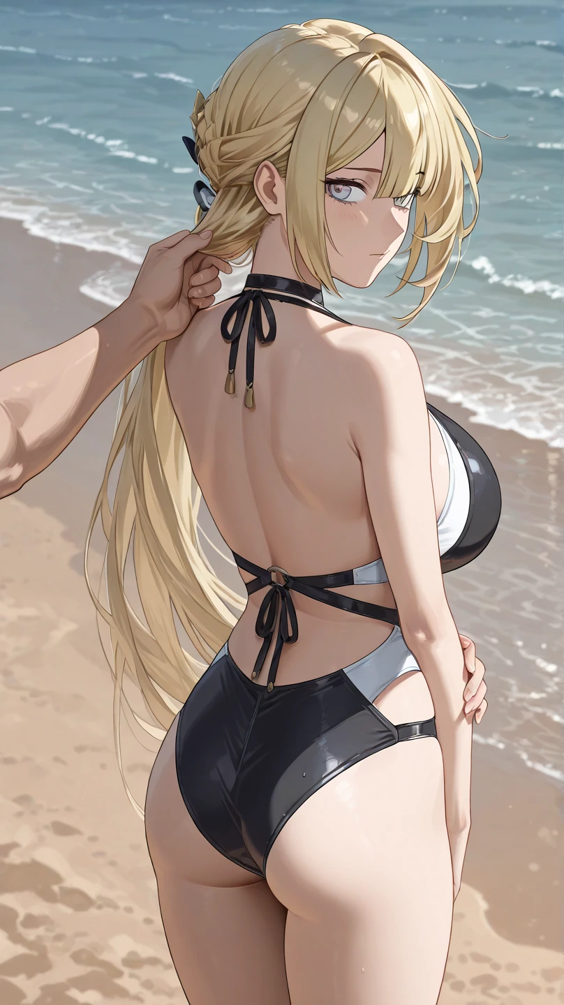 Best quality, massive breasts, massive ass, very curvy, dark brown skin, long blond hair, yellow eyes, slutty, gyaru, full lips, seductive, white bikini, beach, pool, boob grab, groping, white bikini, yoga gym, darkskin, tan, white bikini , grop, multiple man, surrounded by men, groping woman , groping, men checking out women at beach, surrounded by multiple men at, massive ass, curvy milf, groping, purple ,white bikini , one women surrounded by men, horny men, groping , grab, groping, breast grab , groping, molesting , ass grab, groping , hand on ass, ass grab, molesting woman, brown skin, tan skin, groped by man, clenching teeth , teasing, kissing, clenched teeth, eyes closed, blonde, brown skin, tan skin, groped , brown skin, tan skin, brown skin, dark skin, nsfw, one woman, multiple men sexy, cute, kissing man, kissing blonde guy, kissing man, eyes closed, un pleasant expression, uncomfortable , teasing 