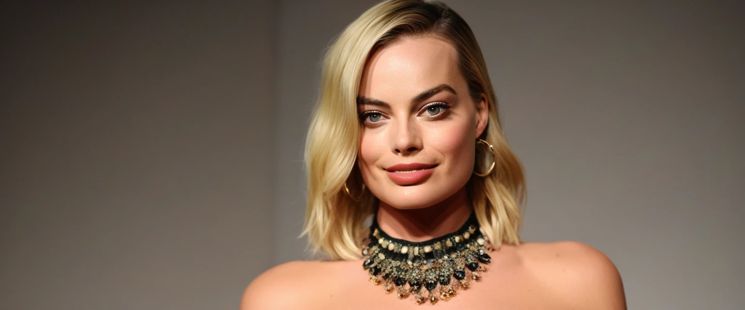(closeup:1.2) photo of a gorgeous MMargot Robbie, (age 20:1.1), (glossy oiled skin:0.7), sublime dominant (sultry seductive:1.1) (smirk:0.1), pretty face, (makeup:0.1), (piercing bright eyes:0.7),( classy:0.4) (low_plunge plunging:0.8) (gold:0.55) (nude1.1) with (flowing:1.1) (silk:0.5) fabric,( gold_collar:0.9),( naked at opera:1.15), fancy, luxurious, (evening night:0.9), (arthouse movie still:1.2), (shallow depth of field, bokeh:1.1),( cinematic:0.9), hasselblad photograph, [(blender:0.8)::0.5], 