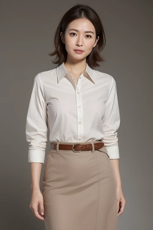 ((top-quality、8K分辨率、Master masterpiece、Portrait:1.3)), Photorealsitic, foco nítido, high-level image quality, hight resolution, Portrait, Solo, (Skirt lift:1.6)、(Show me your panties :1.5), Business suits, (1人の女性:1.5), embarassed expression, japanes, Beautie, 30-years old, (Bob Hair:1.5), (Wrinkles at the corners of the eyes:0.1), (Simple kitchen:1.2),