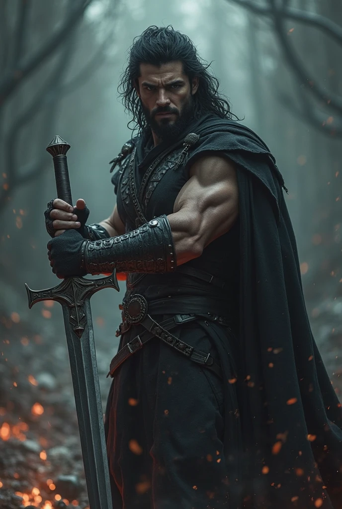 Guts the Black Swordsman with the enormous black sword