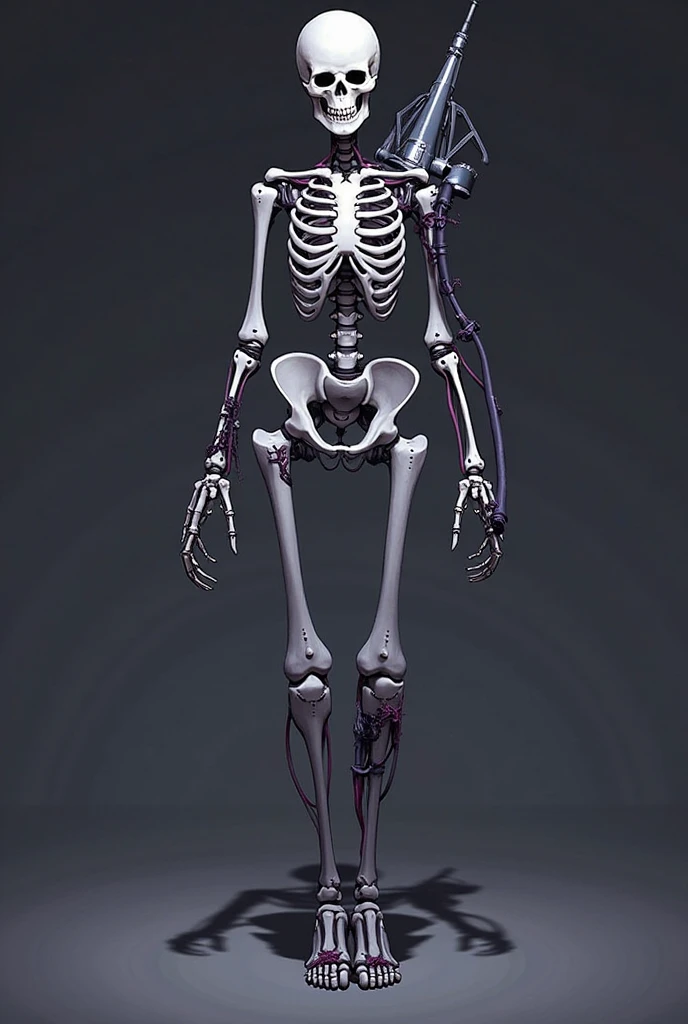 a cartoon skeleton standing in front of a simple background, Frontal, symmetrical, beautiful pink alien skeleton, hyperrealism,, Fixed 3D designs, , 16k, full body, tap shoes