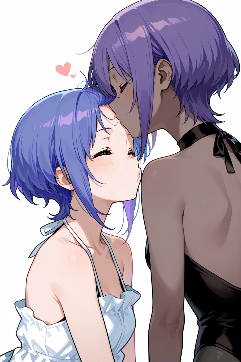 smile、Ultra-detailed illustrations、Ultra-precise expression、masterpiece、Highest quality、ultra High resolution、High resolution、Hiromitsu Takeda Style、White background、Simple Background、Mash Kyrielight、light purple hair,short hair,hair over one eyes、Black sleeveless dress, White collar、Red tie、Black Pantyhose、Purple eyes、smile、Open your mouth、Choker of Hearts、White Breath、Sweat、Glowing Skin、excited、shiny skin、Side angle、penis、、semen、Handjob、