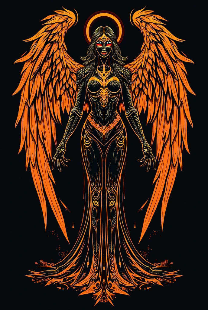 beautiful busty Angel, Wearing luxury dresses with intricate embroidery with golden threads that covers the whole body, luxury gowns with intricate embroidery with golden threads, Floating in the air, angel wings, (angel ring:1.3), outdoor, detailed face, detailed eyes, detailed lips, detailed nose, detailed foot, full body shot, giga_busty, (covered nipples:1.2)