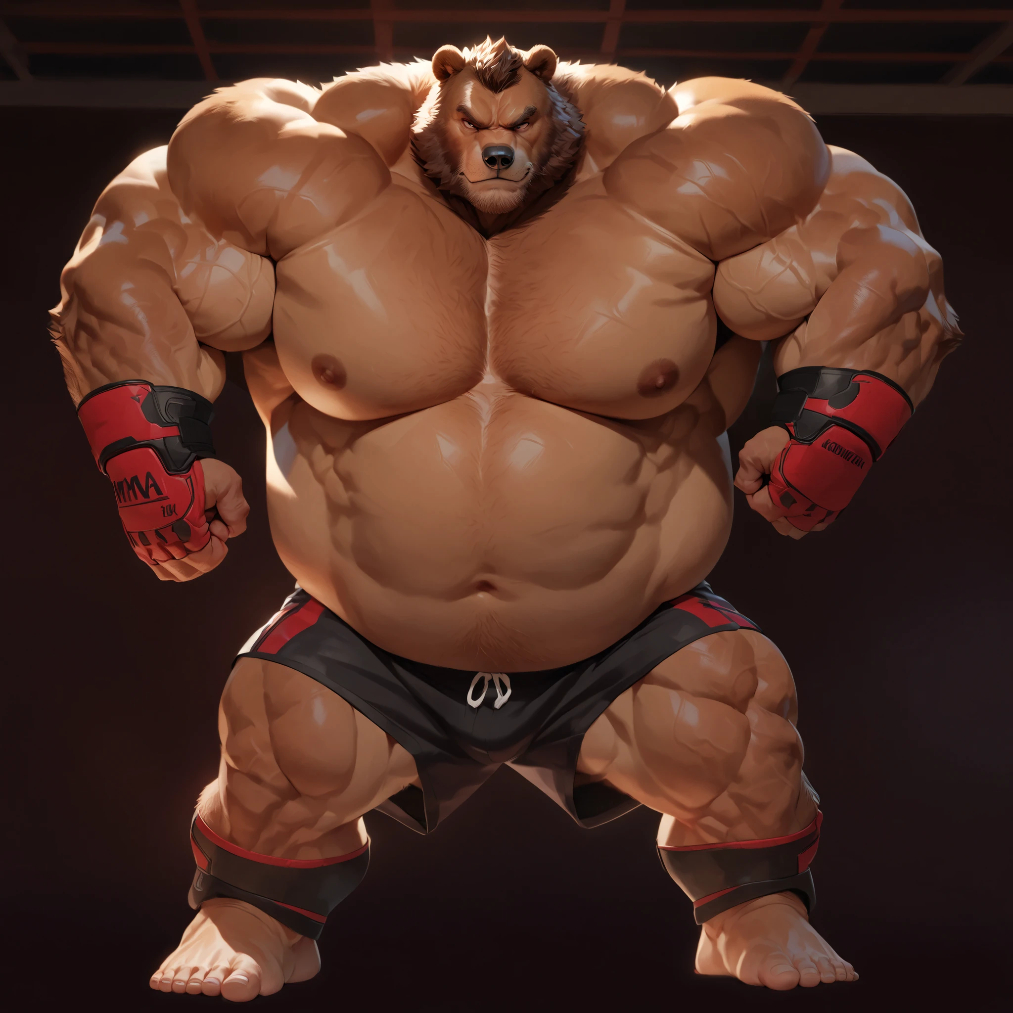 lucusold, lanxus, a man with a huge belly, furry boar, hog, fat ripped:1.2, chubby, more chubby , thicc, lowres, giant and fat, danbooru and artstation, heavy detailed, insanely inflated hips, topless, shorts, proportionally arms, fluffy chest, commission for high res, detailed but rough, semirealistic:1.3, forest