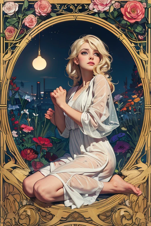 a goddess, A glorious sunrise, aura, glow, multi-colored bright aurora borealis, Spectrum Rainbow,Colored Angel Wings, feathers, In a chic, lavender white mint hair, pastel, mixed-language_SMS, (beautiful and clear background:1.2),, fantastic paintings , olhos altamente detalhados, crystals, outer space, galaxy, Gorgeous hair, Background Flora Peony, poppy, hydrangea, Plants. Loving. Love. ultra detailed hair, Best Quality, hig quality, highly resolution, detail enhancement, ((most beautiful image in the world)), Masterpiece, Best Quality, High Quality Detail Enhancement, ((most beautiful image ), Shiny hair, ultra chic polka dot dress, Print, Stampa Flores, art by stjepan sejic, art by j scott campbell, art by guillem march, art by citemer liu, 4k, highly resolution, comic book character, comic, high quality detailed, style of ::2.0 comix illustration style,tatoon style, hig quality, highly resolution, detail enhancement, 8K, HD, Best Quality, hig quality, highly resolution, detail enhancement, 8K, HDR, Sharp focus, Ultra Detailed, perfect illumination, Curvy Body, Lush breasts, Curvy hips, Sits, sparks, Stars, The Cycle of the Stars