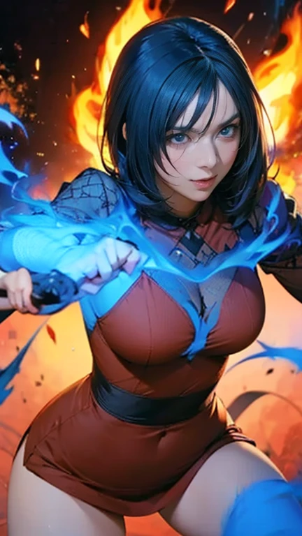 Get ready for a visual feast with Gohan having a handsome face and piercing red eyes, Brilliant blue hair and tattoos, Balanced character portraits and landscapes, and a perfect body. In his transformed state, He radiates extreme instinct and strength, Create an epic anime about this energy man. Fire and lava in stunning anime artwork will leave you in awe. This conceptual art is directly from the Universe, With manga-style 8K wallpapers that will take you to another dimension. Get ready to be amazed by this detailed digital anime artwork, Show the ultimate combination of style and strength.