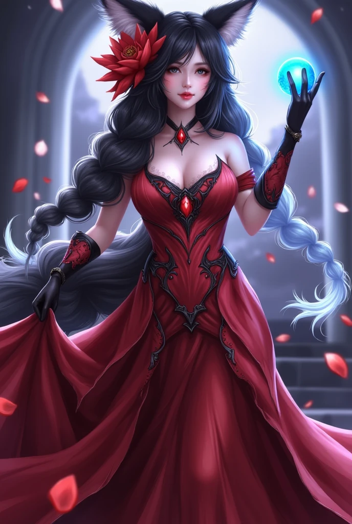score_9, score_6_up, source_anime, source_anthro, rating_safe,
1girl, Female, Shadow Elf, Paladin, dressed, sexy dress, ((Gray Skin, solid pupils, Black Eyes, long Black Hair, red strands)),
detailed background, detailed foreground, depth of field, ambient silhouette, backlighting
