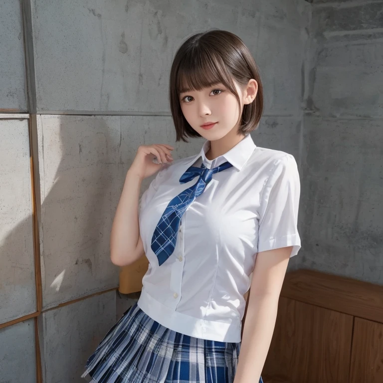 Cute Girls､high school girl､Idol､Bob Hair､stockings､mini skirt､See-through､sit