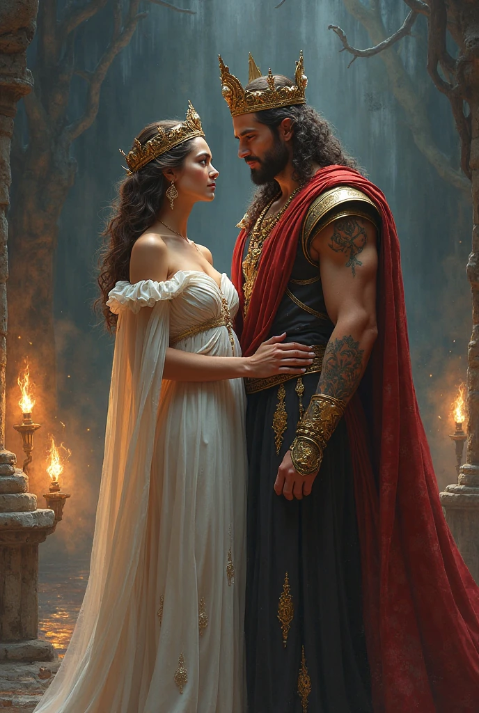 queen begs the hero for his cock