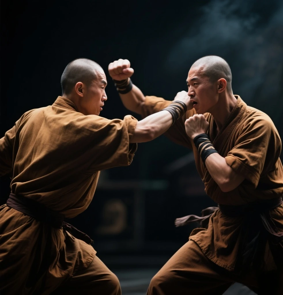 the president of chin fighting a buddhist monk