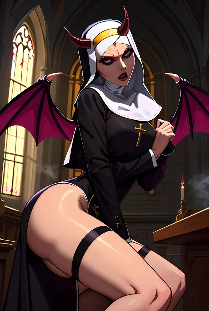 Noir (nod) black leggings big tits big penis futa sex with a woman with big breasts lesbian sex both naked skin black and skin white angel and demon